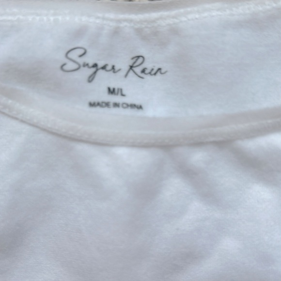 Up for sale is this M/L white body suit, perchase Sugar Rain. - Picture 2 of 3